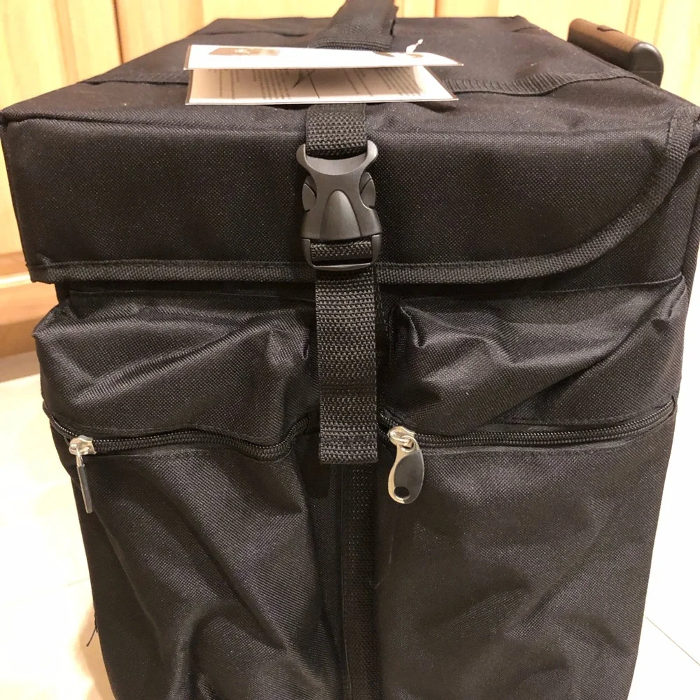Makeup Professional milady Black Rolling Bag Case Organizer; Hairstyling, Travel